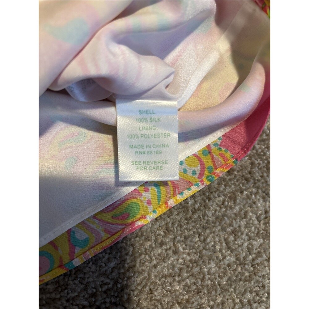 Lilly Pulitzer Double Trouble Silk Slip Dress Women’s Size XS - Picture 4 of 11